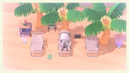 Beach chair Pink Animal Crossing ACNH Nookea