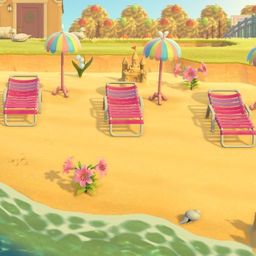 Animal crossing beach online lounge chair